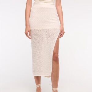 Abercrombie & Fitch Cream Crochet Skirt